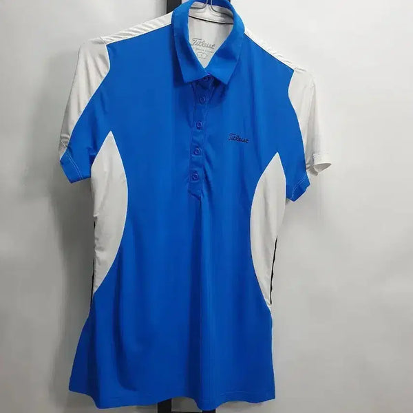 [BUNJANG] Titleist Short Sleeve Polo Shirt Blue White Size S / 타이틀리스트 반팔 카라티 블루 화이트 s