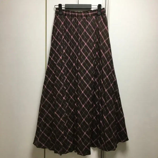 [BUNJANG] Vintage Japanese Check Mori Girl Long Skirt / 일본 빈티지 롱스커트 치마 체크 모리걸