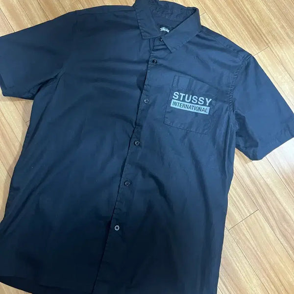 [BUNJANG] Stussy International Short Sleeve Shirt Black M / 스투시 인터네셔널 반팔셔츠 블랙 M