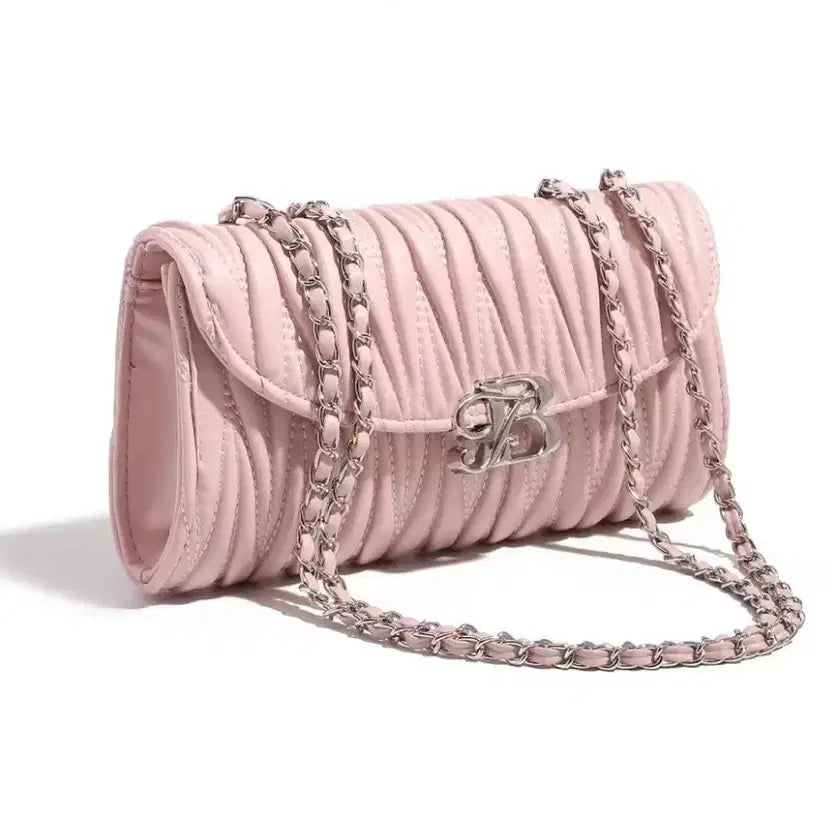 [BUNJANG] Hime Gyaru Pink Shirring Chain Tote Bag Shoulder Bag / 장원영st 핑크 셔링 체인 토트백 숄더백 히메갸루 오네갸루 양산형지뢰계