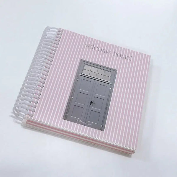 [BUNJANG] Square Notebook (White/Pink Inner Pages) / 정사각 노트 (화이트 핑크 속지)