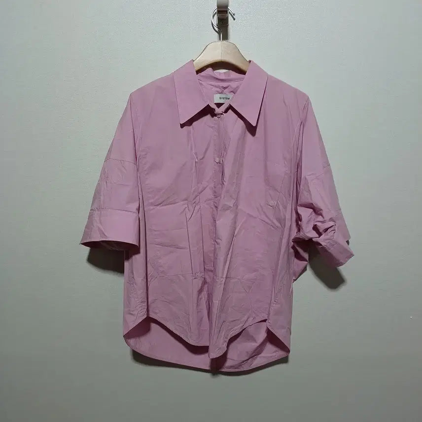 [BUNJANG] System Women's Oversized Short-Sleeve Shirt 82 (26A1514) / 한섬 시스템 여성 오버핏 반팔 셔츠 82 (26A1514)
