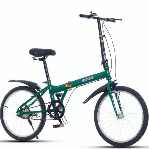 [BUNJANG] Lightweight Folding Portable Mini Velo Bicycle 22-inch 7-Speed Green / 경량 폴딩 휴대용 미니벨로 접이식 자전거 22인치 7단변속기어 그린컬러
