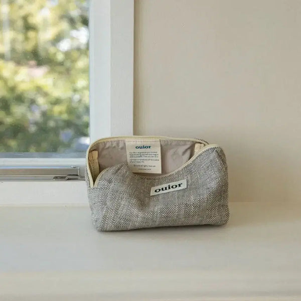 [BUNJANG] WE ALL EVERYDAY Pouch Herringbone Khaki Brown / 위올에브리데이파우치 herringbone khaki brown
