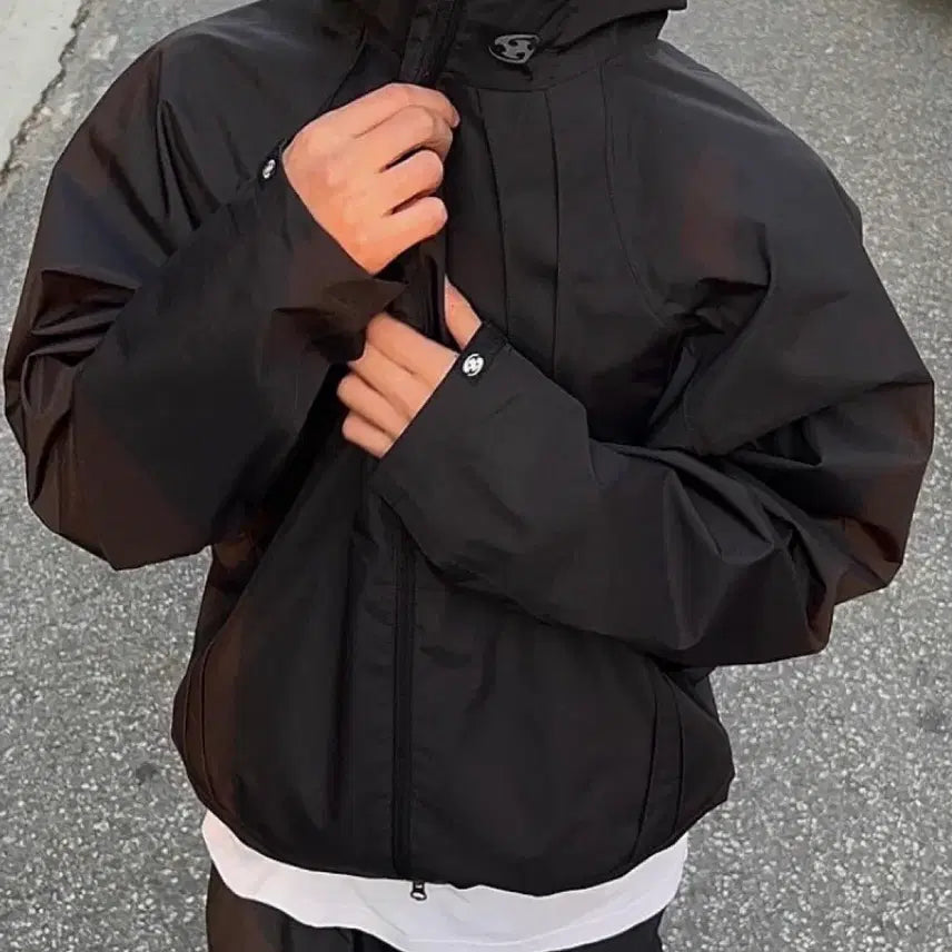 [BUNJANG] Sansan Gear Windblock Jacket Black / 산산기어 윈드블록 자켓