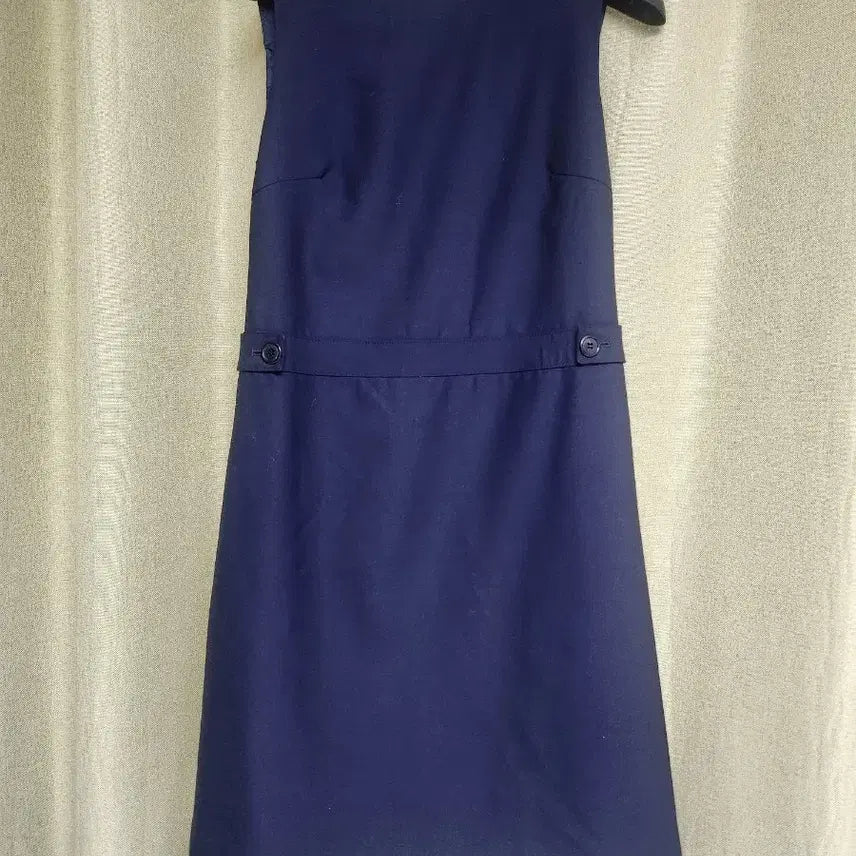 [BUNJANG] SJSJ Navy Sleeveless Midi Dress / SJSJ 네이비 민소매 원피스