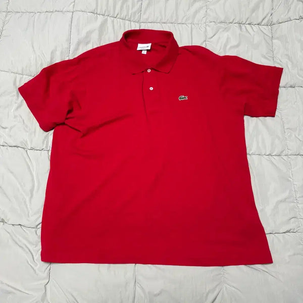 [BUNJANG] Lacoste Classic Fit Red Polo Shirt 2XL / 라코스테 클래식 카라티 레드 FR8(2XL)
