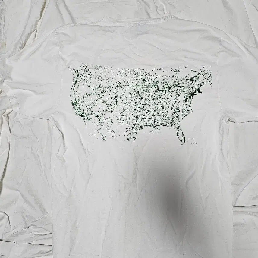 [BUNJANG] Stussy Night Lights T-Shirt White M / 스투시 나이트 라이츠 티셔츠 화이트 M