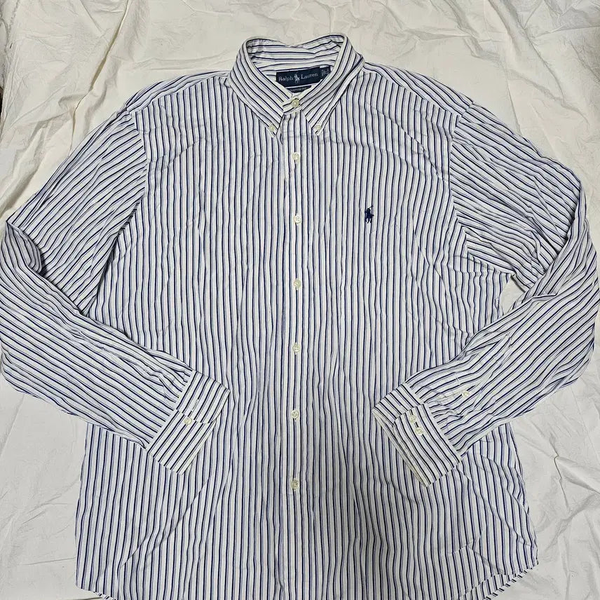[BUNJANG] Polo Ralph Lauren Striped Pony Logo Oxford Shirt XL / 폴로랄프로렌 스트라이프 포니로고 옥스포드 셔츠 XL