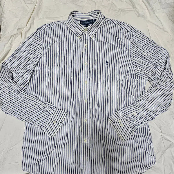 [BUNJANG] Polo Ralph Lauren Striped Pony Logo Oxford Shirt XL / 폴로랄프로렌 스트라이프 포니로고 옥스포드 셔츠 XL