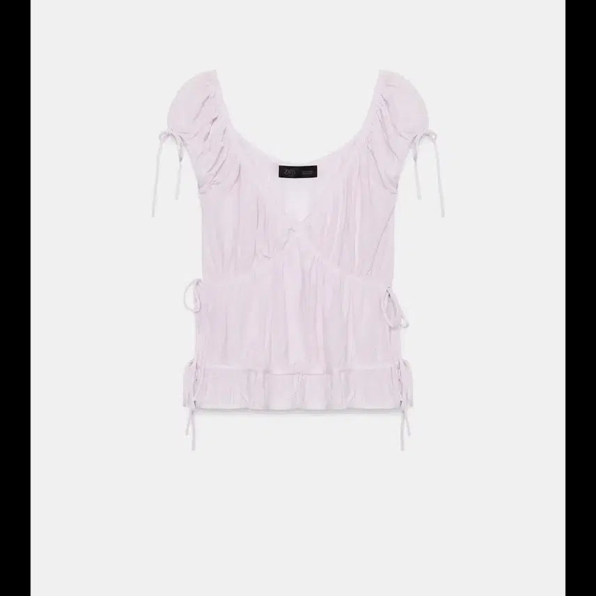[BUNJANG] ZARA Romantic Ribbon Top / 자라 로맨틱 리본 탑 9874/005/629