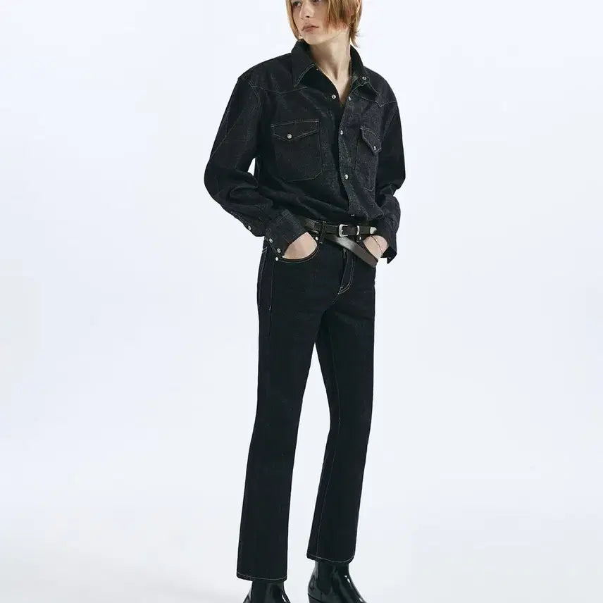 [BUNJANG] Elwood Terry Indigo Denim Pants Blue / 엘무드 테리 인디고 데님 팬츠 청바지 바지 블루 44