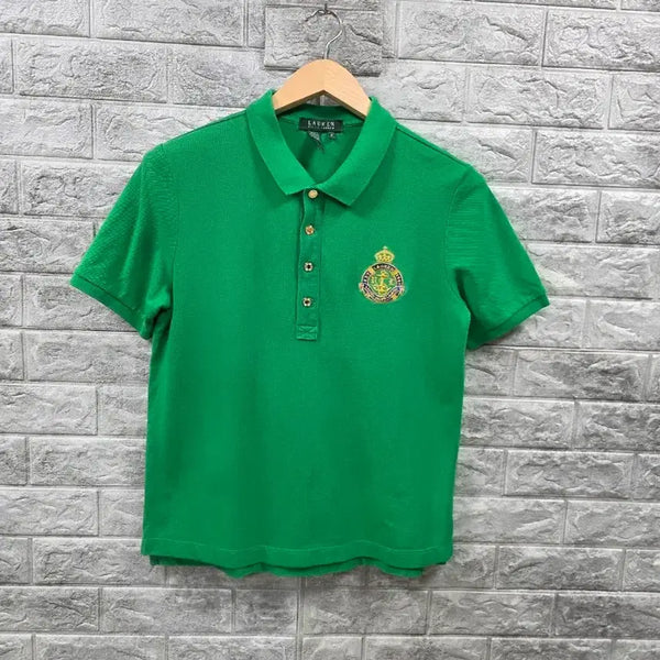 [BUNJANG] Polo Ralph Lauren Green Women's Short Sleeve Polo Shirt Size 95 / 폴로 랄프로렌 그린 여자  반팔 카라티   사이즈 95
