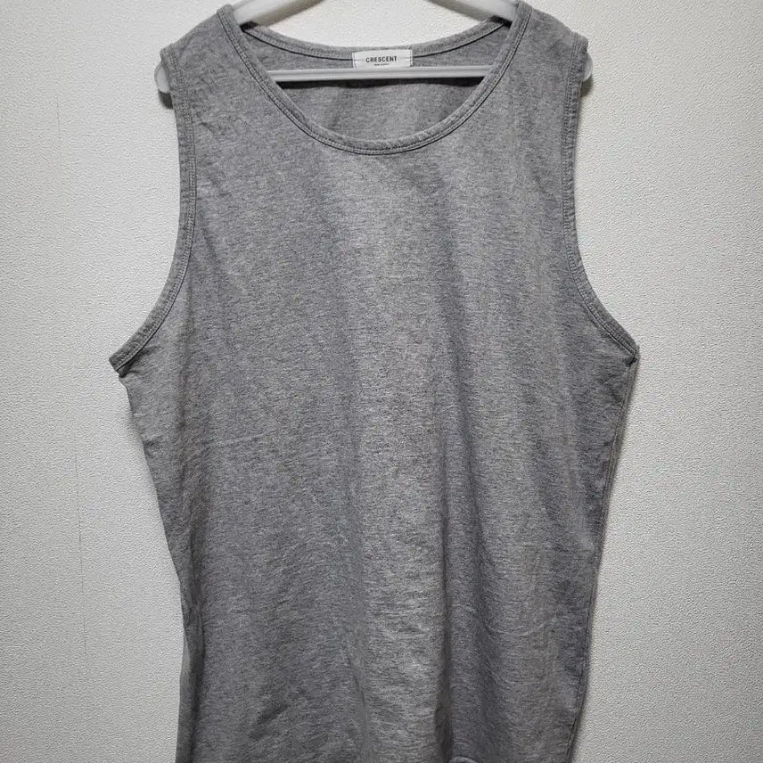 [BUNJANG] Crescent Sleeveless T-Shirt Grey / 70313/ 크레센트 민소매 티셔츠 그레이 남