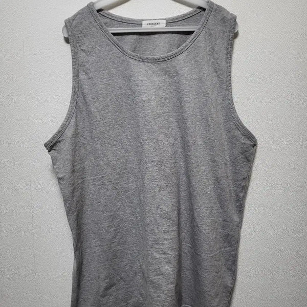 [BUNJANG] Crescent Sleeveless T-Shirt Grey / 70313/ 크레센트 민소매 티셔츠 그레이 남