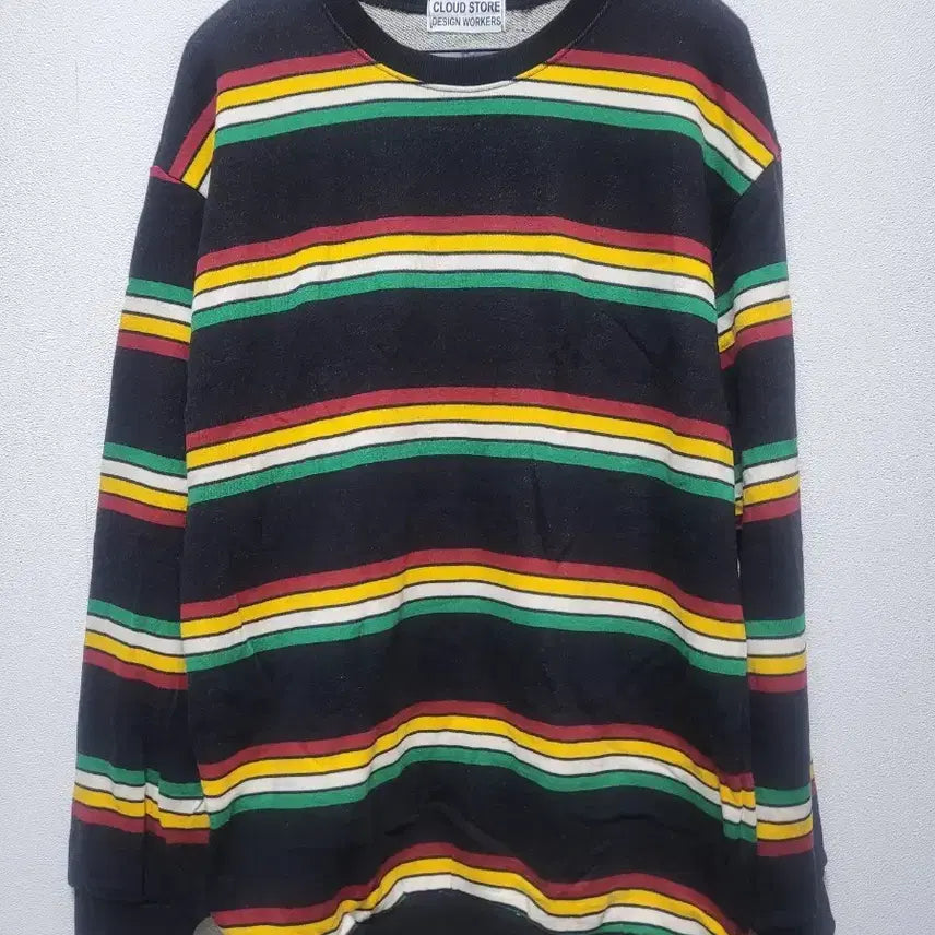 [BUNJANG] Cloud Store Striped Sweatshirt / 70312/ 클라우드 스토어 단가라 맨투맨 남