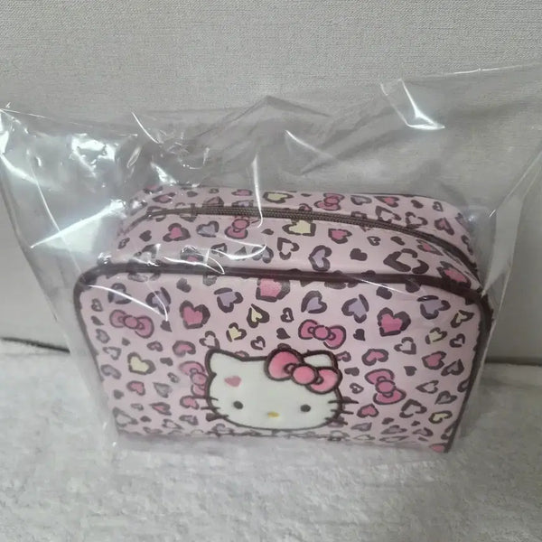 [BUNJANG] Hello Kitty Leopard Print Pouch Pink / 헬로키티 파우치 핑크 레오파드