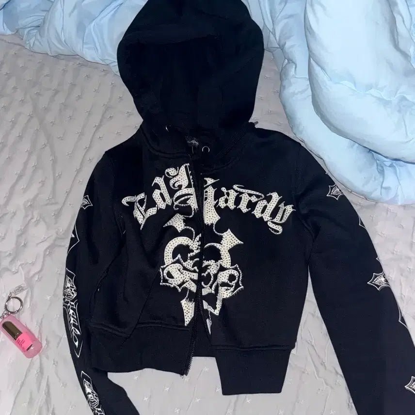 [BUNJANG] Ed Hardy Hooded Zip-Up Sweatshirt / 에드하디 후드집업 S