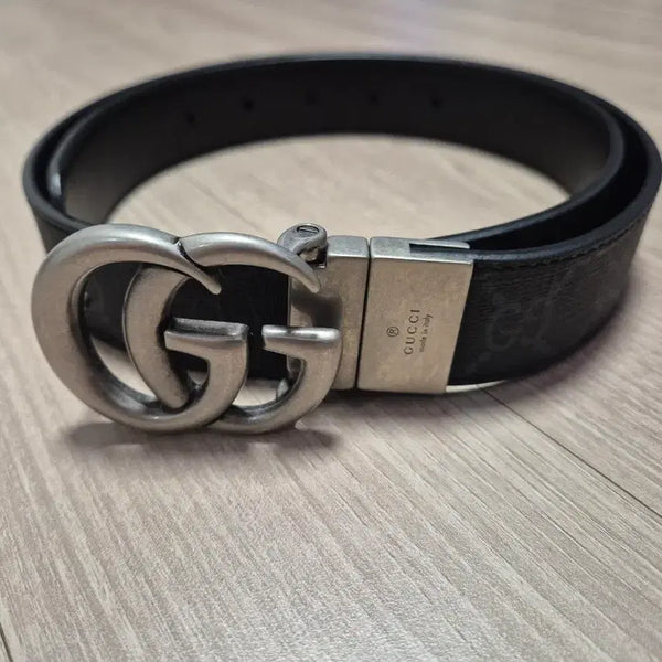 [BUNJANG] Gucci GG Marmont Belt Black Reversible / 구찌 GG 마몽 벨트 블랙(양면타입)