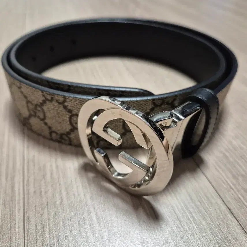 [BUNJANG] Gucci Interlocking Supreme Belt (Reversible) Black / 구찌 인터로킹 슈프림 벨트(양면타입) 블랙
