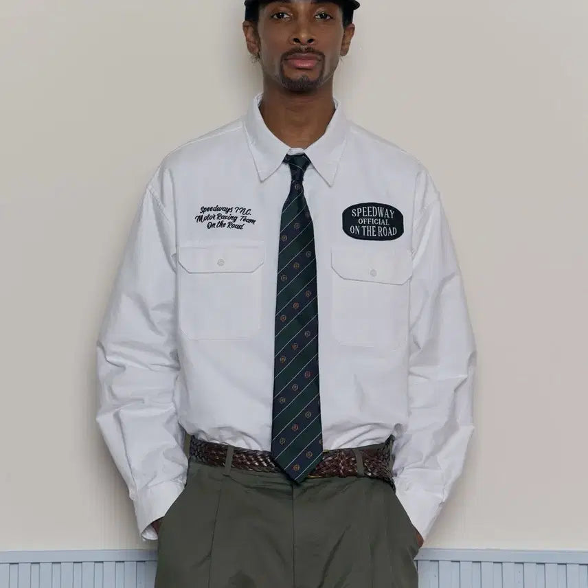 [BUNJANG] Take Easy American Fatigue Work Shirt White S / 테이크이지 아메리칸 퍼티그 워크 셔츠 화이트 S