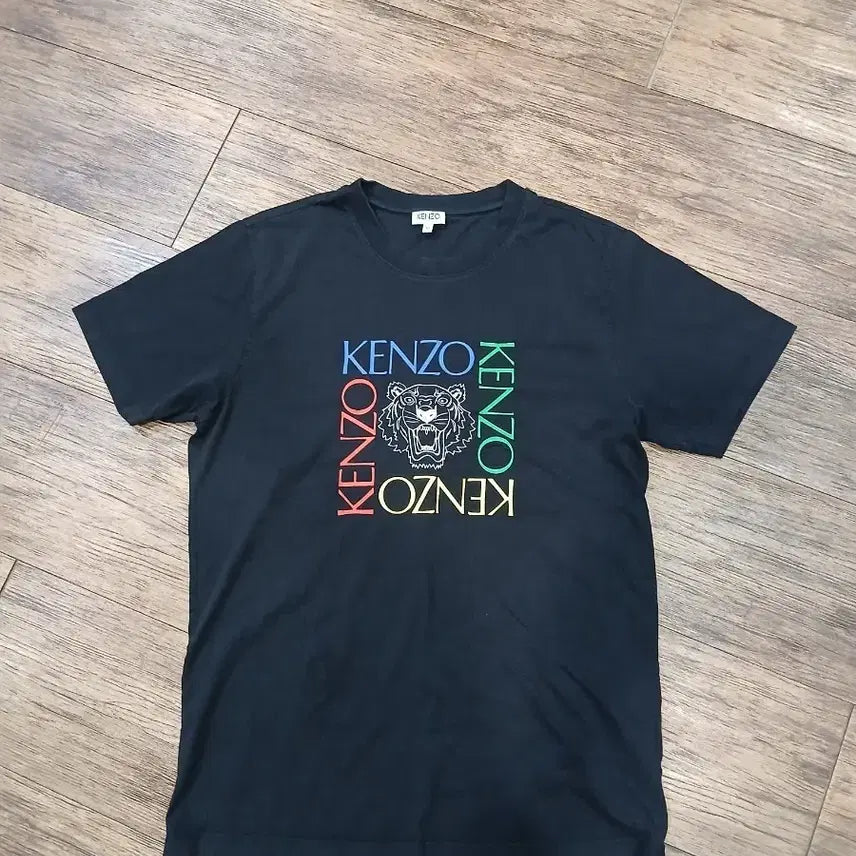 [BUNJANG] Kenzo Tiger Logo Short Sleeve T-Shirt Black / 겐조 정품타이거 로고 반팔 티셔츠 블랙