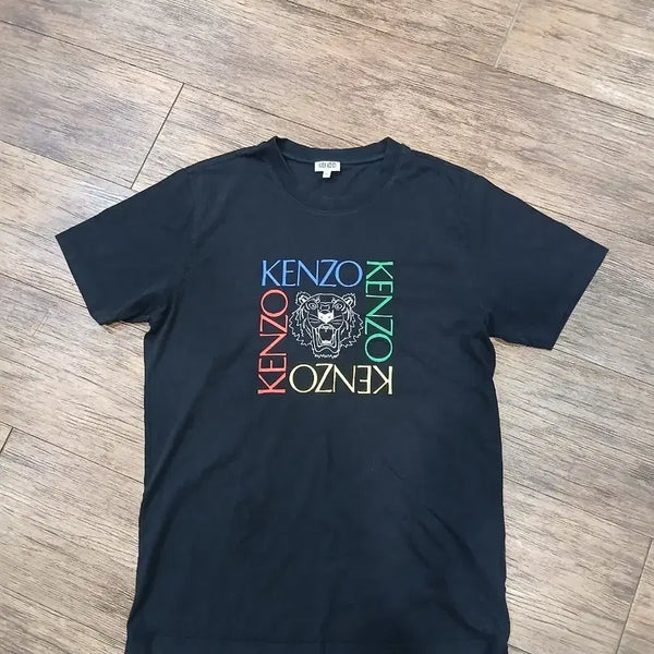 [BUNJANG] Kenzo Tiger Logo Short Sleeve T-Shirt Black / 겐조 정품타이거 로고 반팔 티셔츠 블랙