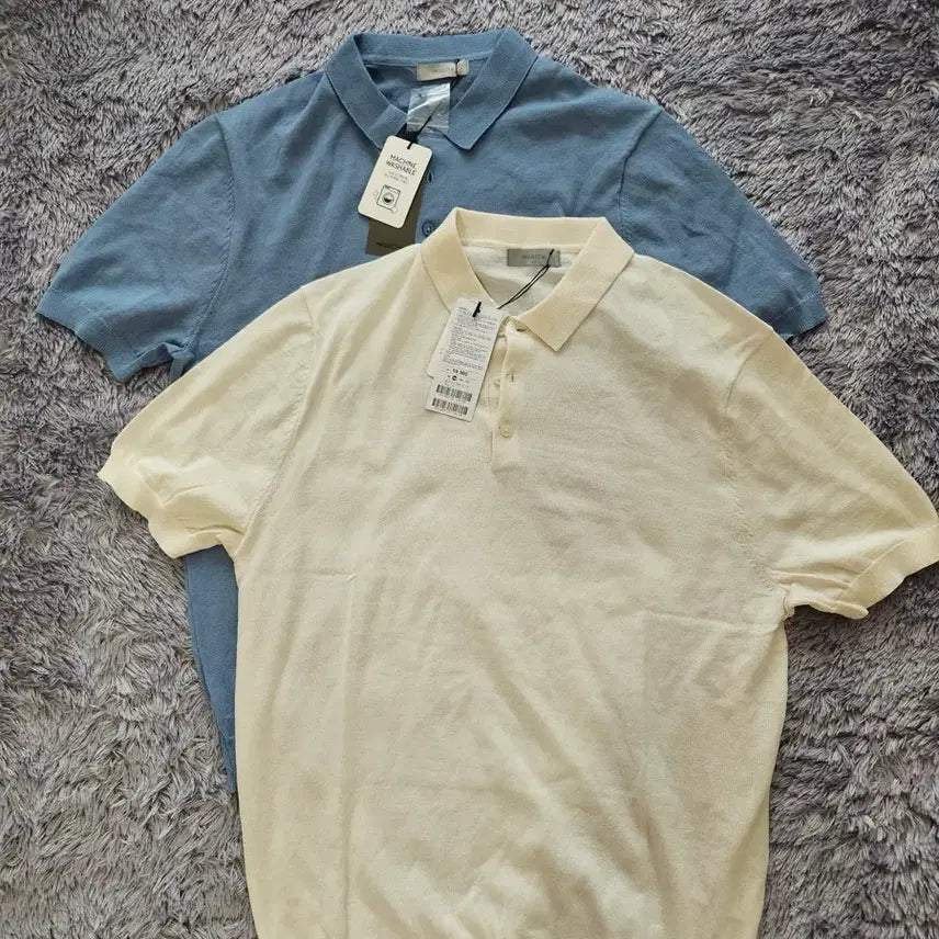 [BUNJANG] Project M Men's Short Sleeve Knit 2-Piece Set / 새상품)프로젝트엠 반팔 카라니트 2장