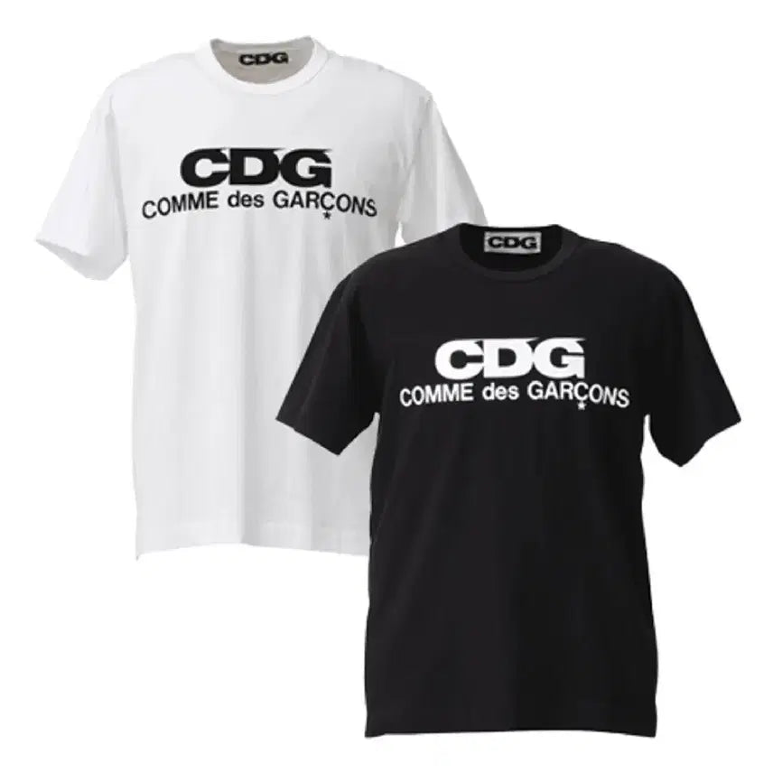 [BUNJANG] Comme des Garçons CDG Short Sleeve T-Shirt (White/Black) / CDG 꼼데가르송 반팔 티셔츠 화이트/블랙