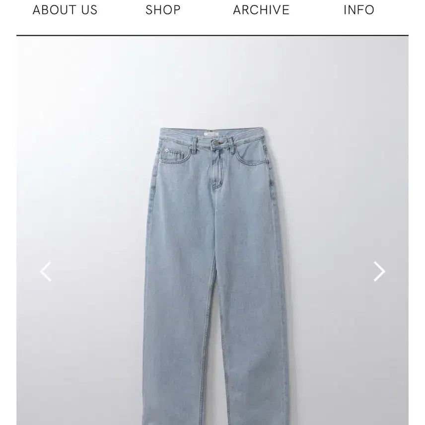 [BUNJANG] Archive J2U Washed Light Blue Straight Leg Denim Jeans (Size S) / 아카이브제이투유 워싱 연청 일자 데님 s (새상품)