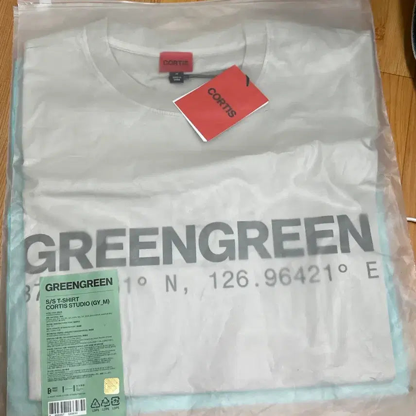 [BUNJANG] Cortis GREEN GREEN Popup Street T-Shirt (Grey, Size M) / 새상품 코르티스 GREEN GREEN 팝업 스트리트 그레이 반팔 티셔츠