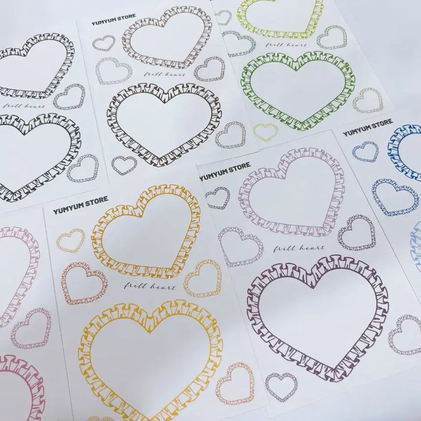 [BUNJANG] YumYum Store Heart Lace Frame Set (7 Variations) / 윰윰스토어 하트 레이스 프레임 7종