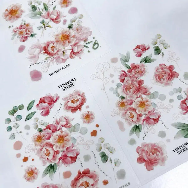 [BUNJANG] Yumyoom Store Flower Sticker Set B (3 Types) / 윰윰스토어 꽃 스티커 B 3종