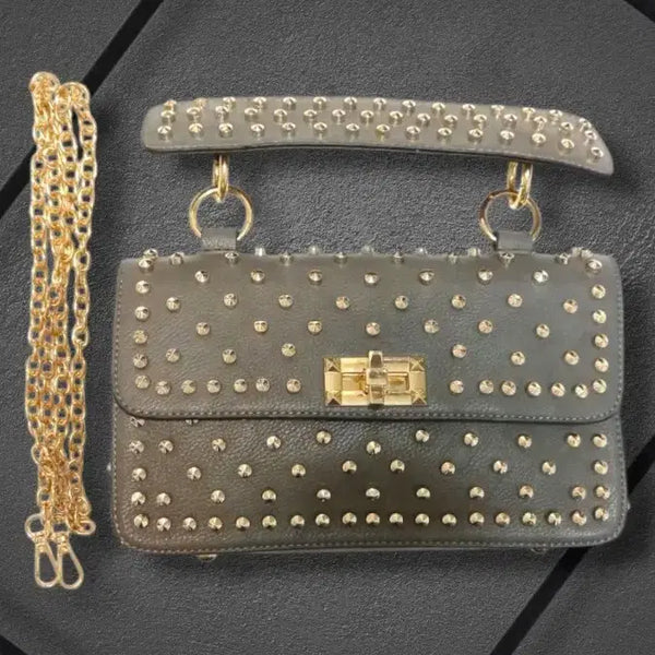 [BUNJANG] Lambskin Leather Chain Shoulder Bag / 램스킨 체인 숄더백