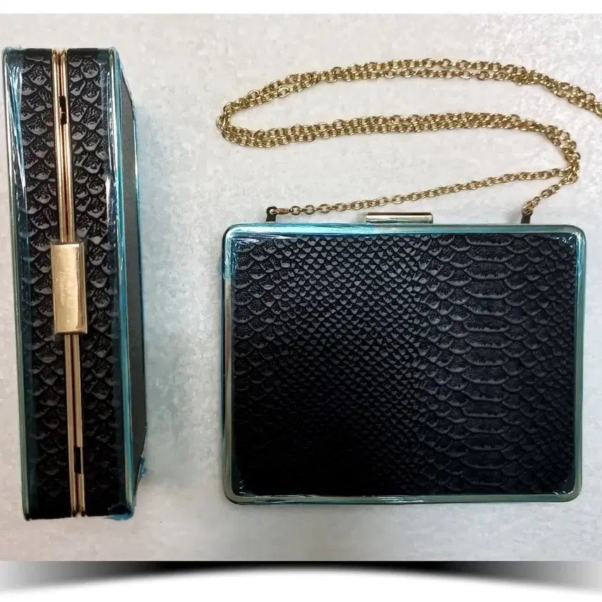 [BUNJANG] Square Clutch Bag with Chain / 사각 클러치 백