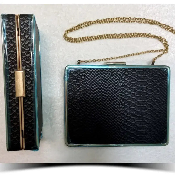 [BUNJANG] Square Clutch Bag with Chain / 사각 클러치 백
