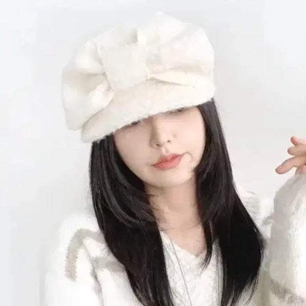 [BUNJANG] Ribbon Detail Hunting Cap Hat / 리본 헌팅캡 모자