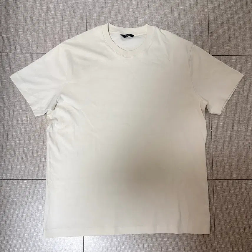 [BUNJANG] Massimo Dutti Short Sleeve T-Shirt Ivory L / 마시모두띠 반팔 티셔츠 아이보리 L