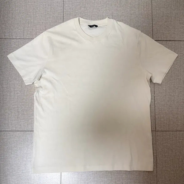 [BUNJANG] Massimo Dutti Short Sleeve T-Shirt Ivory L / 마시모두띠 반팔 티셔츠 아이보리 L