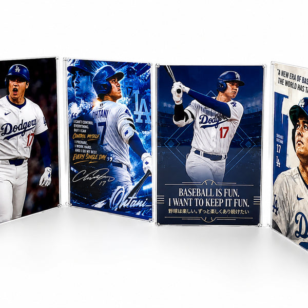 [BUNJANG] Shohei Ohtani Premium V-Type Acrylic Double Frame Set (2 Frames, 4 Designs) / 오타니 쇼헤이 프리미엄 아크릴 더블 액자 2개 세트