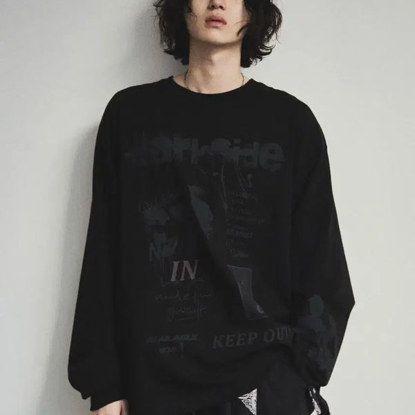 [BUNJANG] CORD BIZARRE Artworks Long Sleeve T-Shirt Black L / 코드 CORD 비자레 아트웍 긴팔 티셔츠 블랙 L