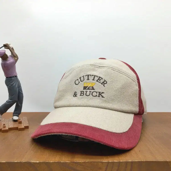 [BUNJANG] Cutter & Buck Vintage 90s Golf Cap Beige Red / 90s 빈티지 골프 모자 커터앤벅 Cutter Buck 베이지