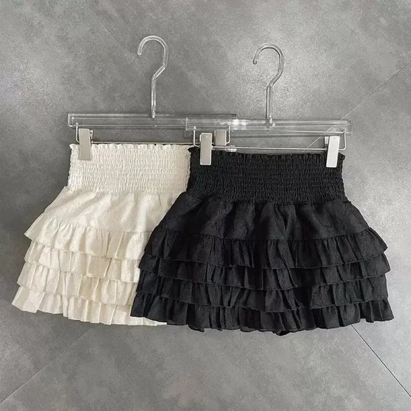 [BUNJANG] Lace Ruffle Mini Skirt / 레이스 캉캉 미니스커트 새상품