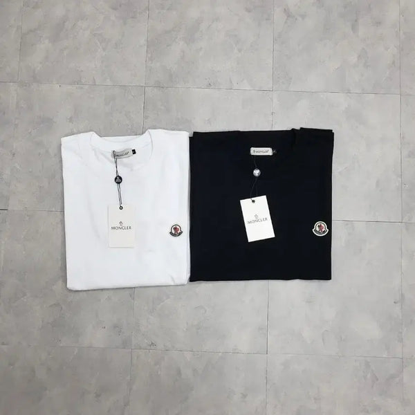 [BUNJANG] Moncler Short Sleeve T-Shirt White/Black / 몽클레어 반팔 티셔츠 화이트/블랙