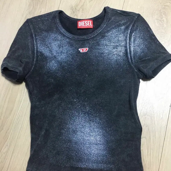 [BUNJANG] Diesel Metallic Short Sleeve T-Shirt / 디젤 메탈릭 반팔