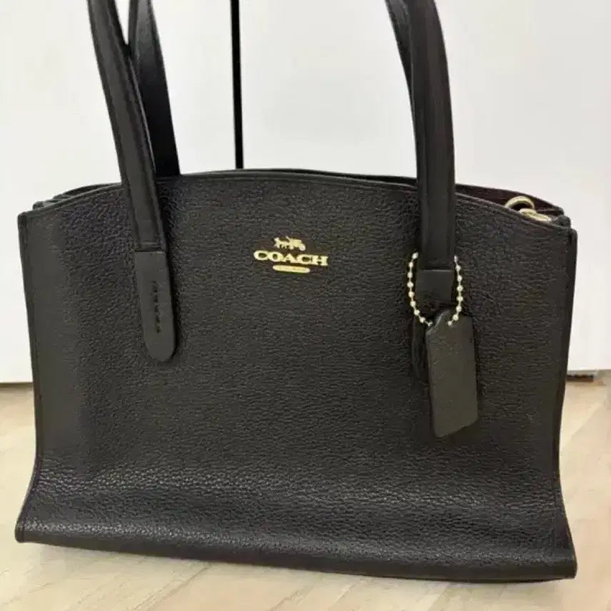 [BUNJANG] Coach Black Leather Tote Bag / 코치 토트백 블랙
