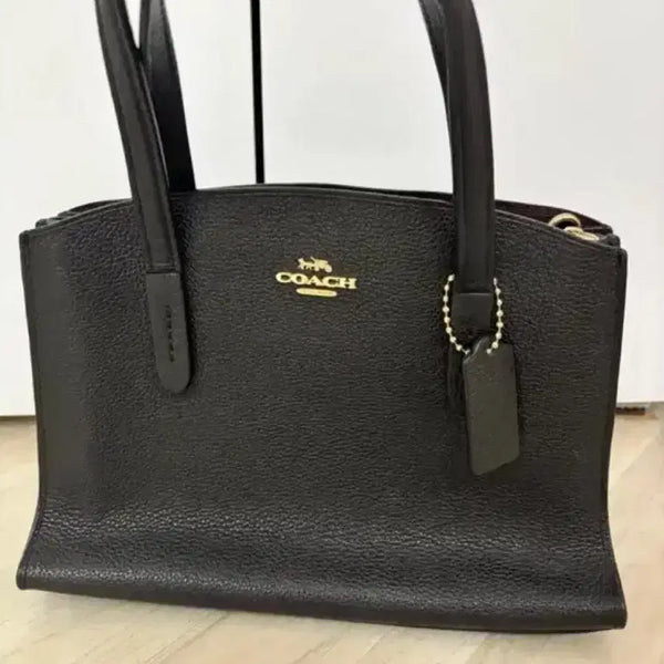 [BUNJANG] Coach Black Leather Tote Bag / 코치 토트백 블랙