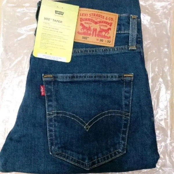[BUNJANG] Levi's 25SS Men's 502 Tapered Fit Denim Jeans - Dark Indigo / 리바이스 Levis 25SS 최신상 502 테이퍼드핏 남성 데님 30