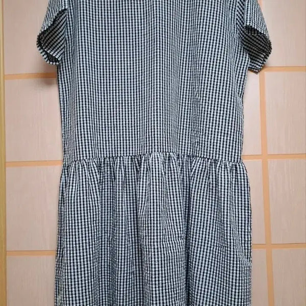 [BUNJANG] BY LOVE & LOVE Checked Long Dress (Size 66-77) / BY LOVE & LOVE 체크 원피스 (66~77)