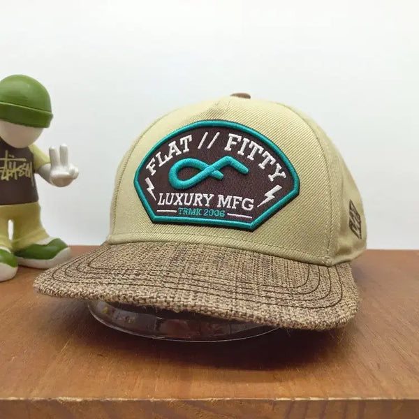 [BUNJANG] FLATFITTY Tweed Trucker Snapback Hat - Brown / 플랫피티 힙합 모자 FLATFITTY 트위드 트러커 스냅백 브라운